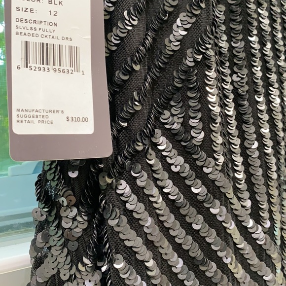 Adrianna Papell beaded Fringe Gatsby sleeveless Cocktail Dress - Picture 10 of 10